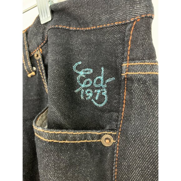 Ed Hardy Mens Wide-Leg Denim Jeans Embroider Panther Pockets Size 44  RQ10250 - Picture 7 of 13